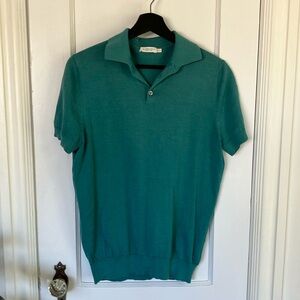 Suit supply, cotton silk knit polo